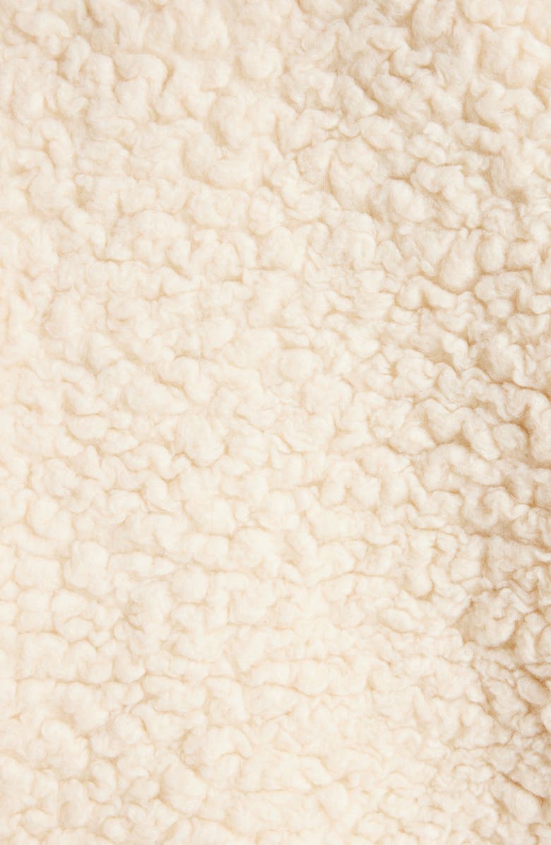 Acne Studios Fedda Teddy Half Zip Pullover, Alternate, color,