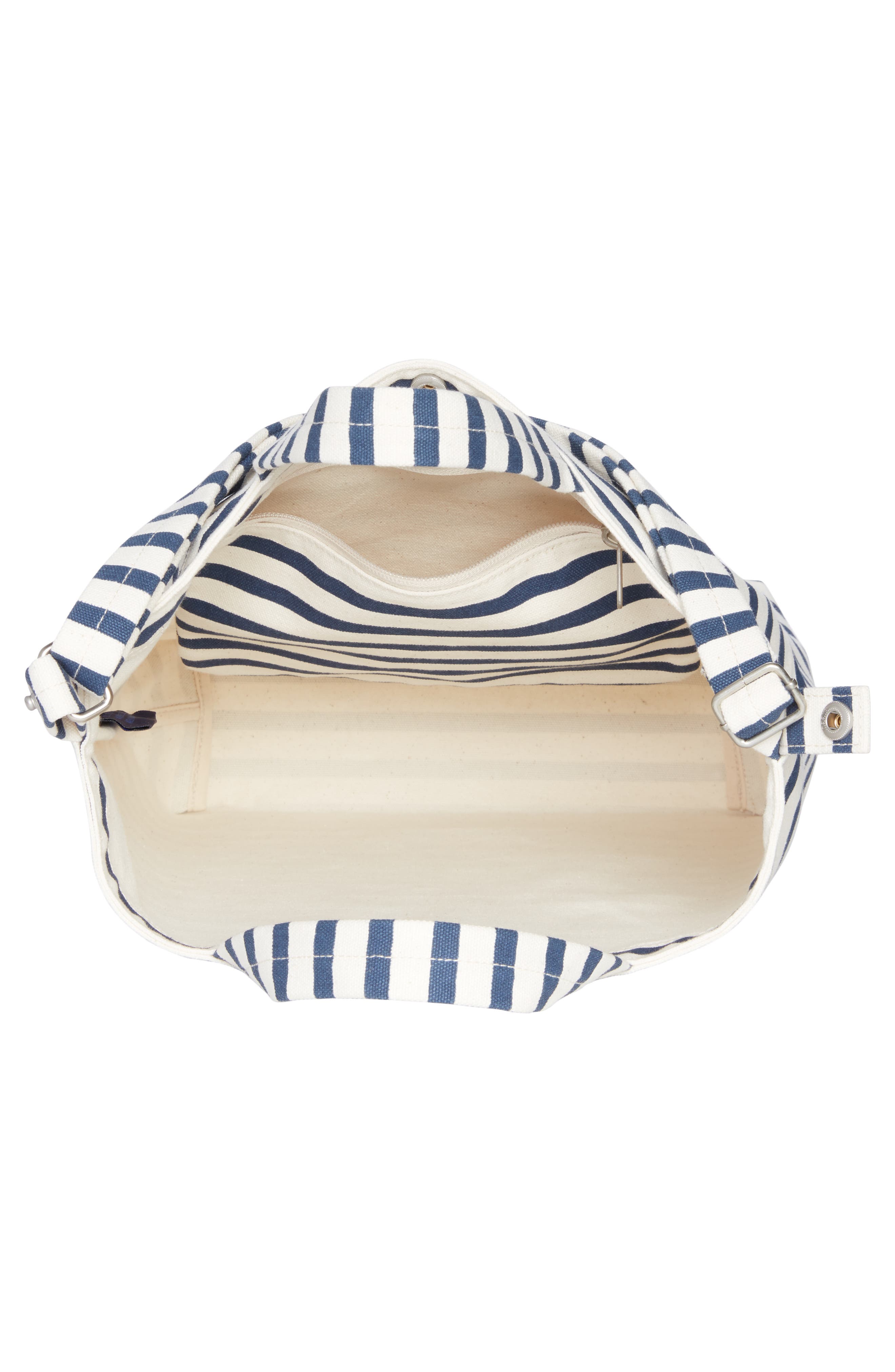 Duck Bag Canvas Tote, Alternate, color, WHITE/ BLUE