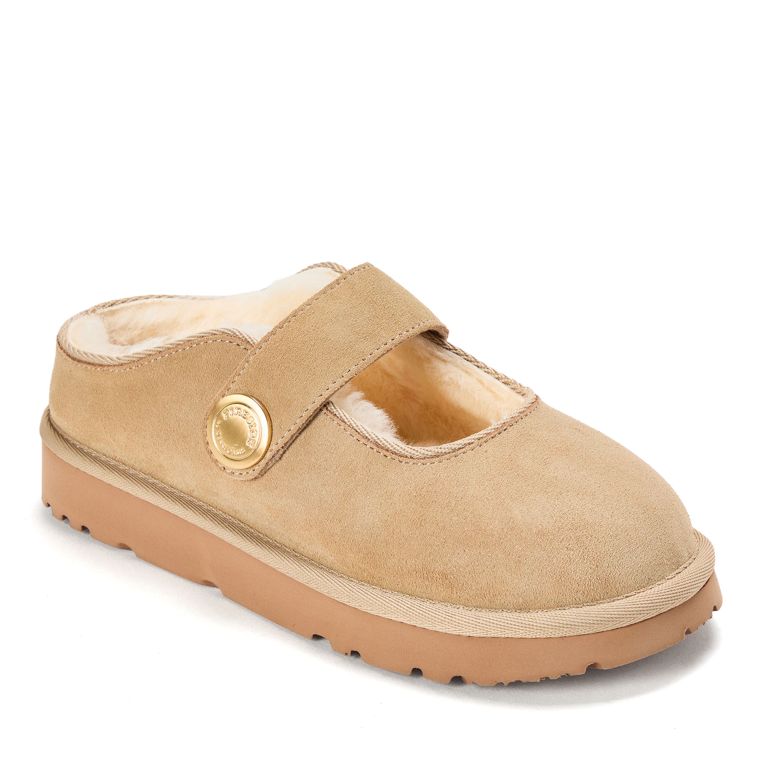 Fireside Coin Maryjane Slippers, Main, color, Sand