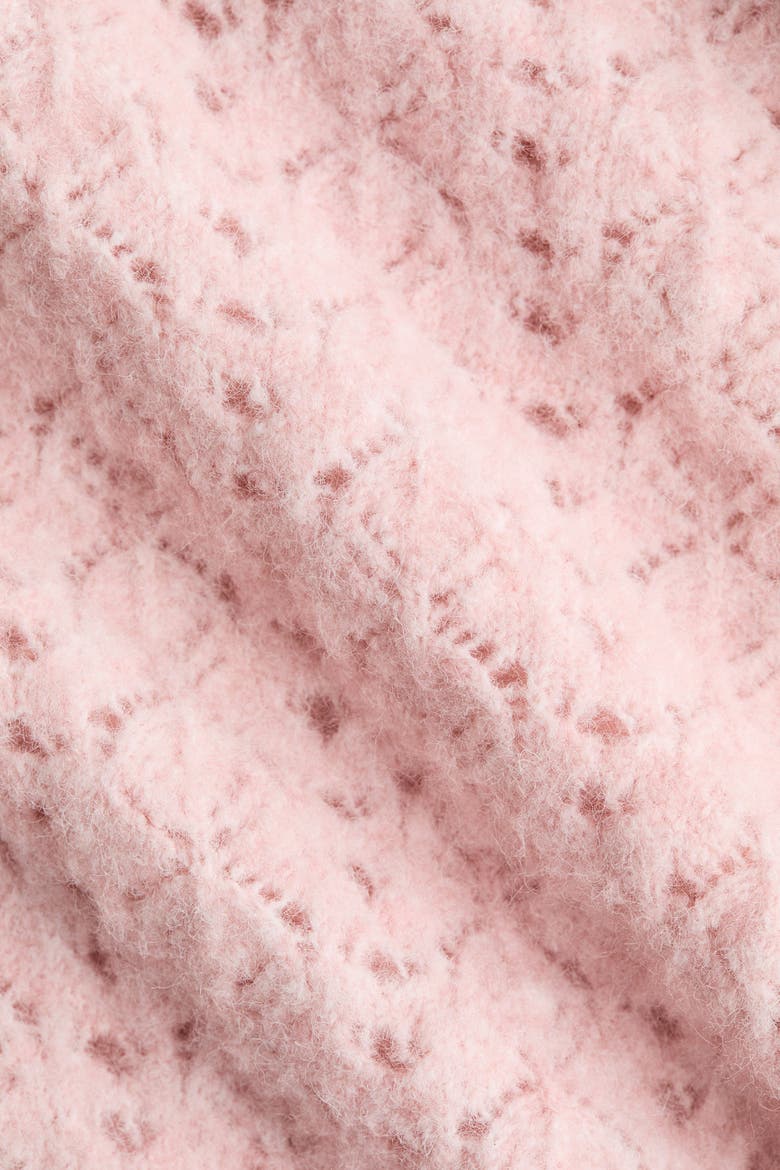 Pointelle-knit Off-the-shoulder Jumper, Alternate, color, Light pink