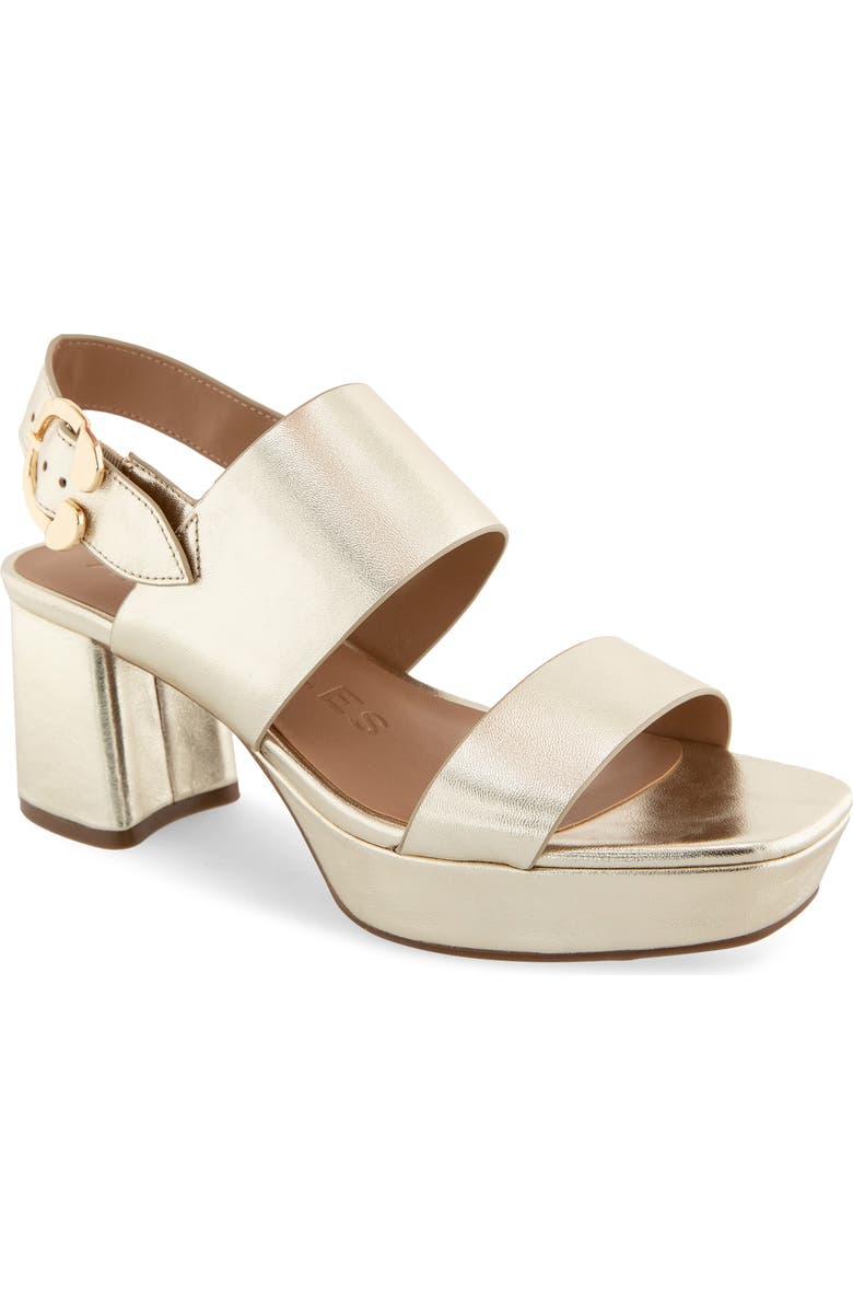 Aerosoles Prym Slingback Platform Sandal, Main, color, Soft Gold