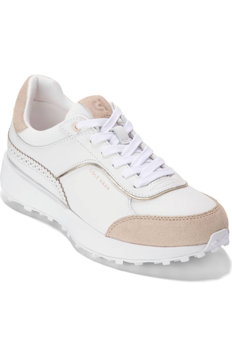 Cole Haan Grand Crosscourt Hallet Run Sneaker, Main, color, White / Oat Suede/ Gum