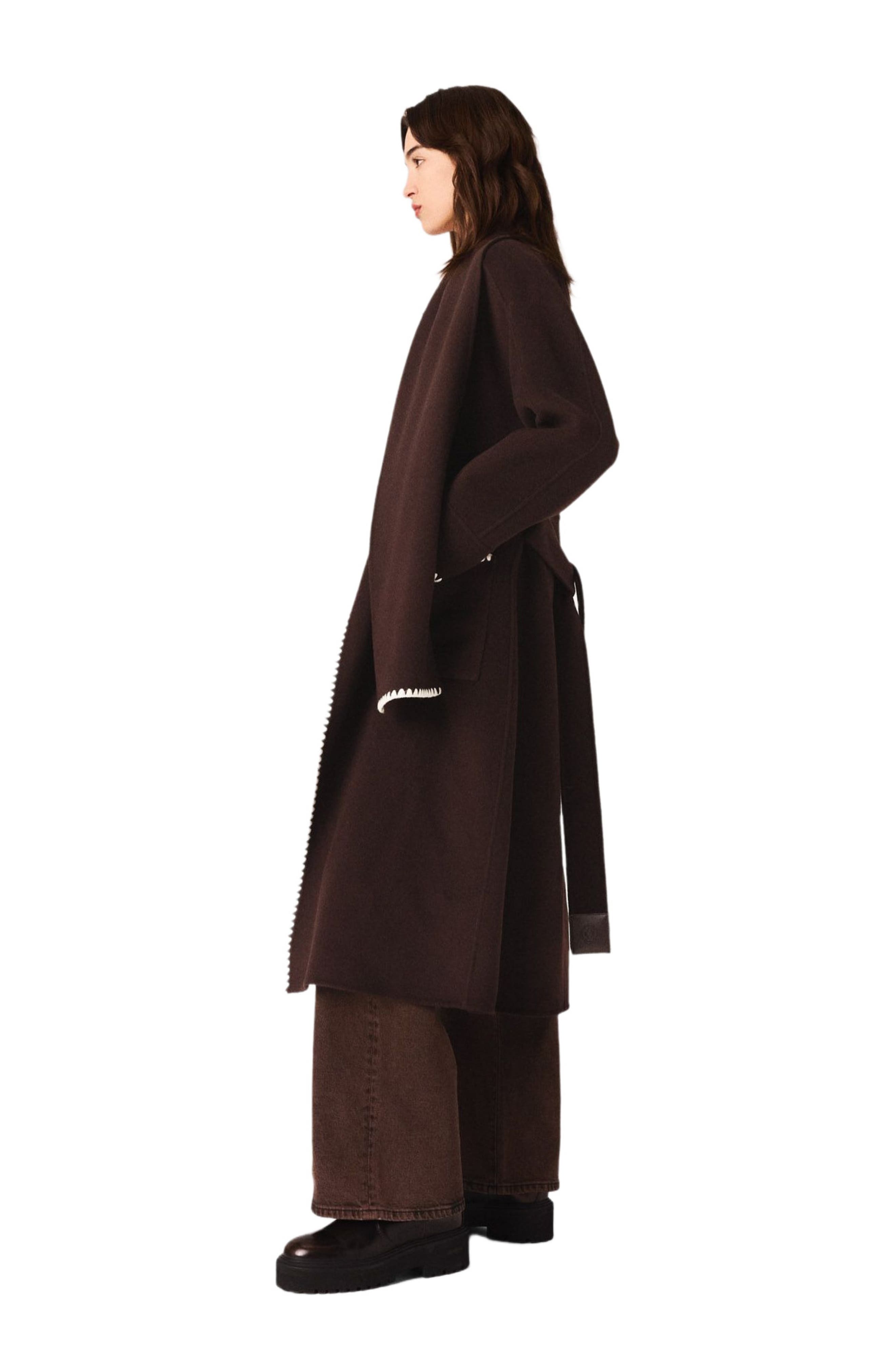 Embroidered double-faced coat - image 2
