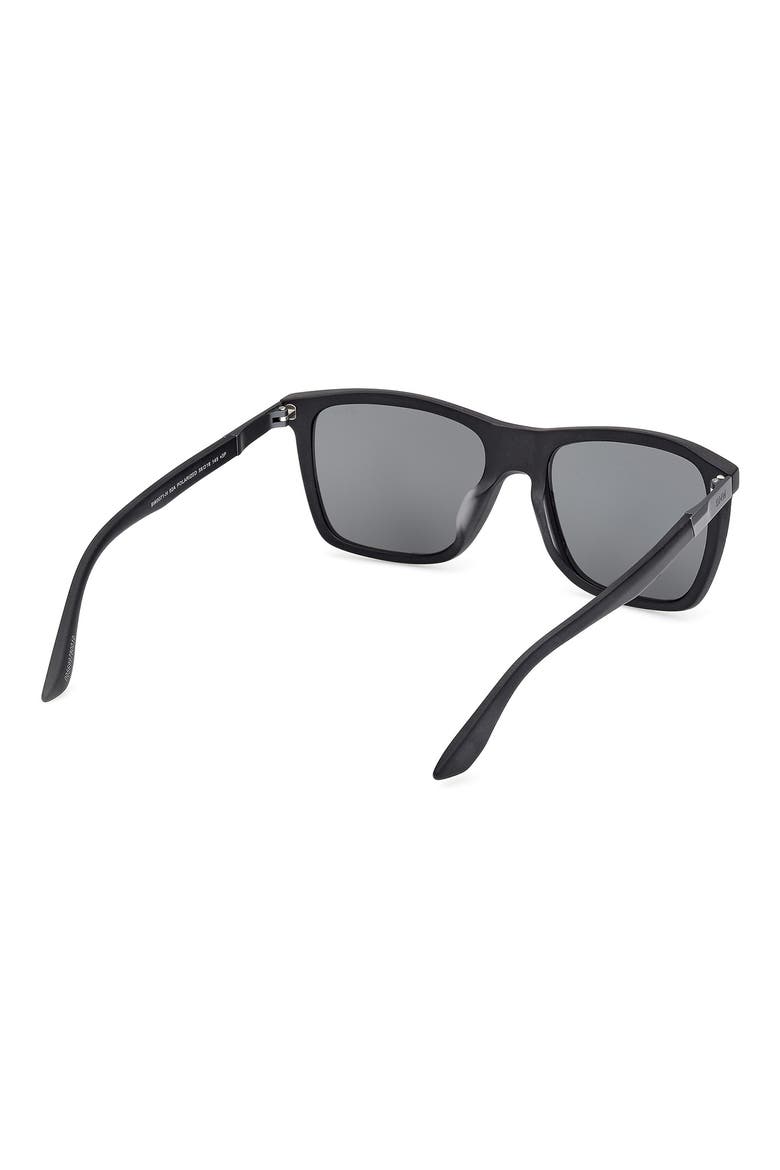 56mm Sunglasses, Alternate, color, MATTE BLACK / SMOKE