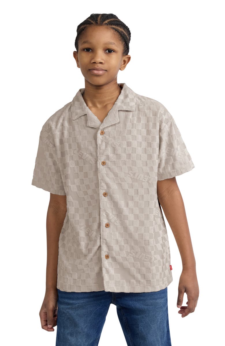 Levi's Kids' Check Jacquard Camp Shirt, Alternate, color,