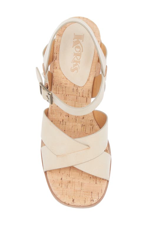Korks Pacye Block Heel Sandal In Cream