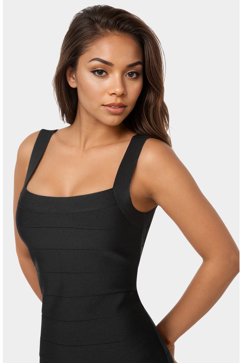 Bandage Midi Dress, Alternate, color, BLACK
