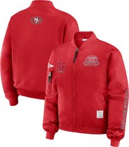 WEAR by Erin Andrews Women's WEAR by Erin Andrews Scarlet San Francisco 49ers Patch Full-Zip Bomber Jacket