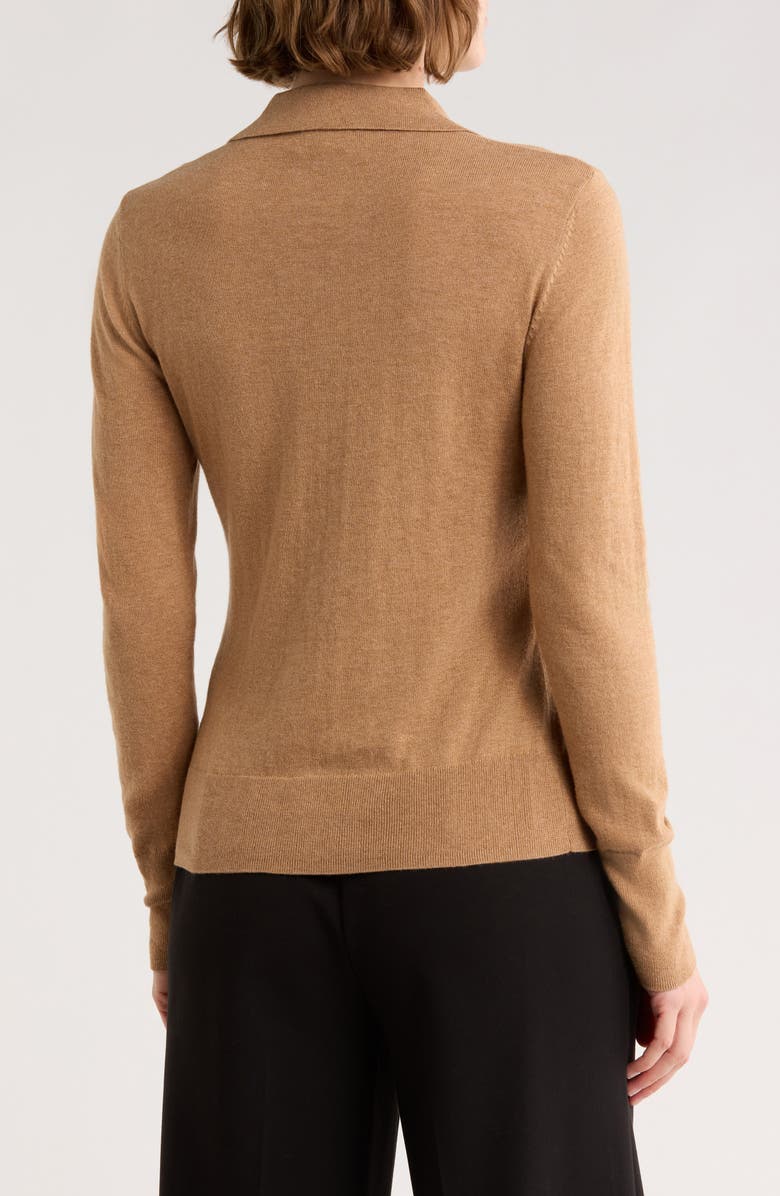 L'AGENCE Sterling Collar Sweater, Alternate, color, Chestnut/Gold