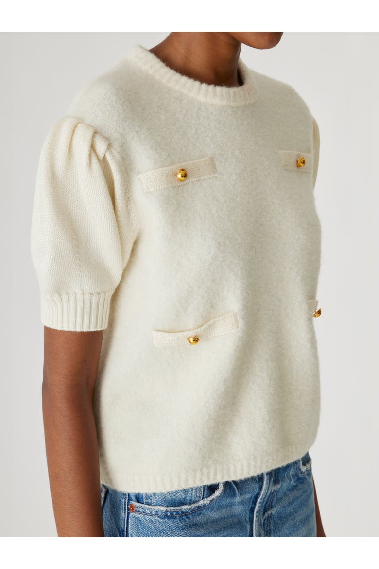 Boucle Texture Lady Pullover Sweater, Alternate, color, CREAM