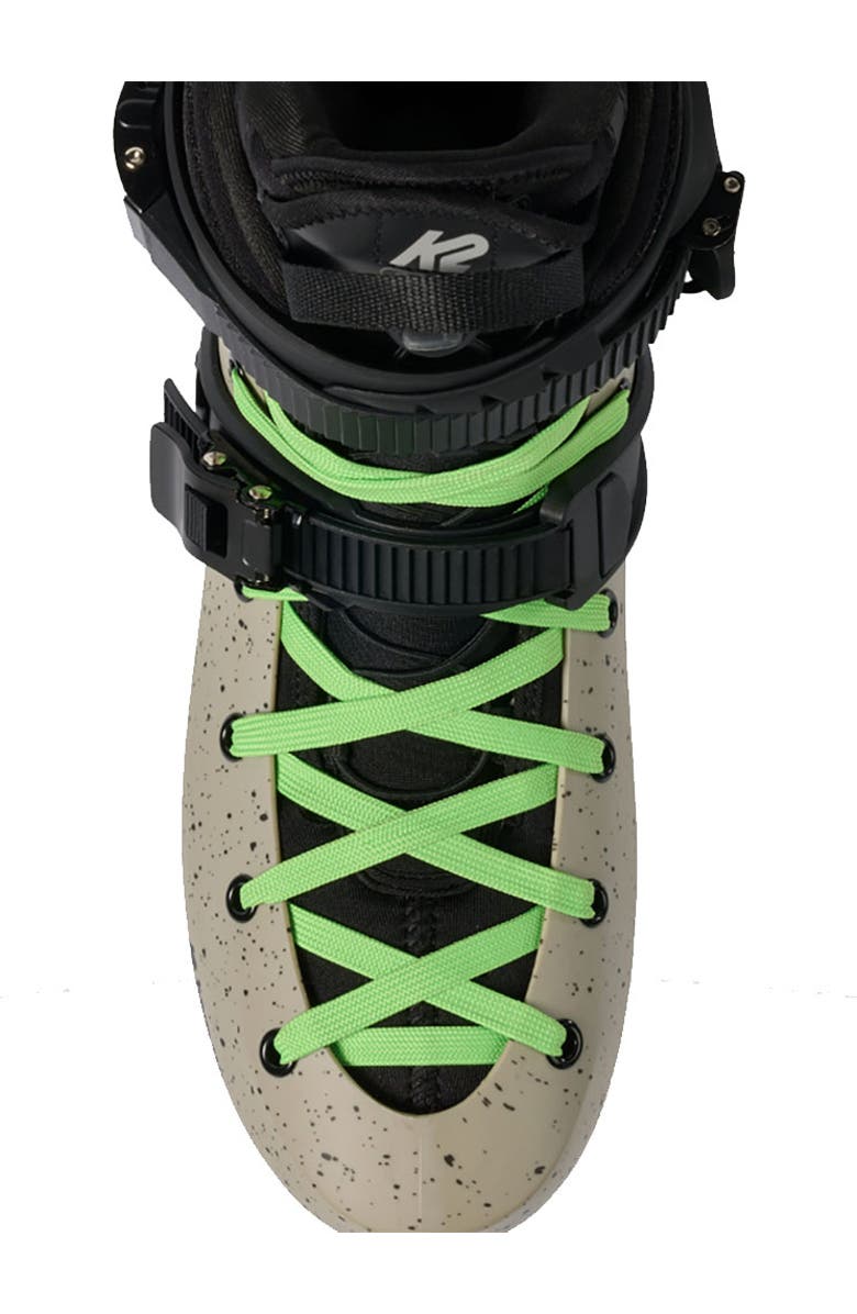 K2 Grid 110 3 Wheel Inline Skates for Men Women Adult, Unisex Street Fitness Roller Skate Blades, Alternate, color, Khaki/Green