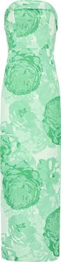 Milly Ella Jacquard Strapless Gown