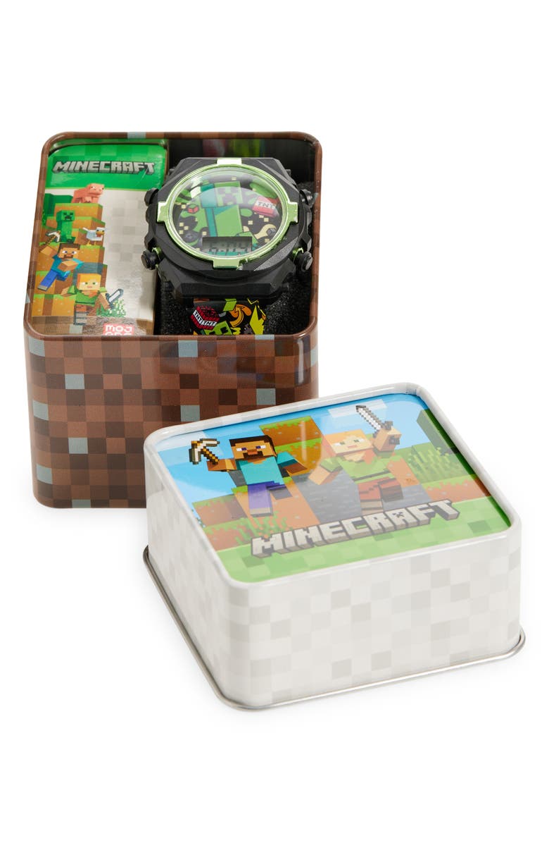 Accutime Kids' Minecraft Digital Watch, Alternate, color, Green Multi