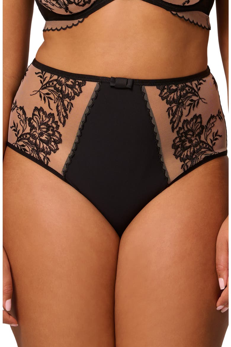 Romance High Waist Briefs, Alternate, color, LIGHT TATOO