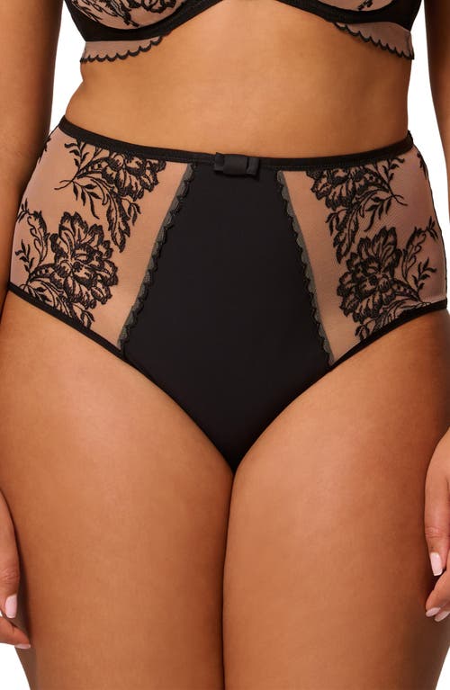 Simone Perele Romance High Waist Briefs In Black