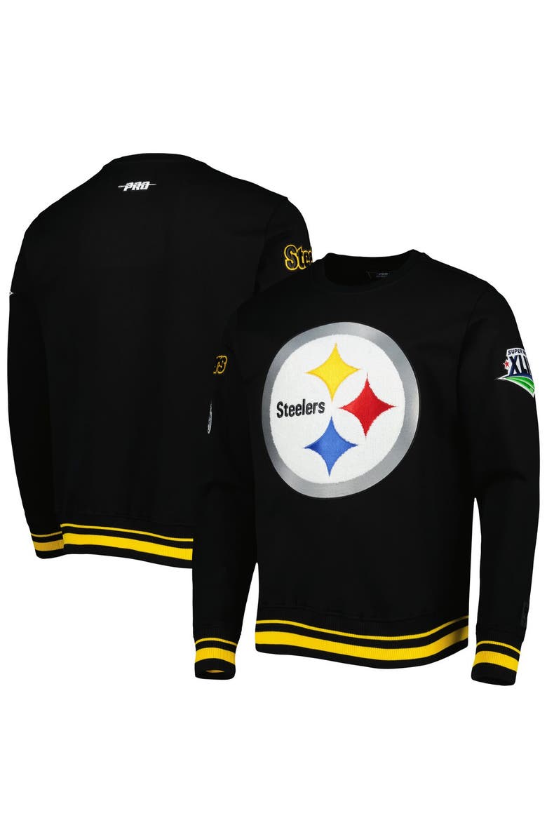 PRO STANDARD Men's Pro Standard Black Pittsburgh Steelers Super Bowl XLIII Mash Up Pullover Sweatshirt, Main, color, 