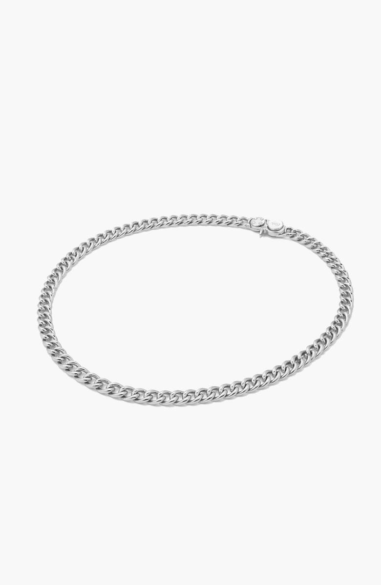 YOJ Forge Curb Chain Necklace  In Silver, Alternate, color, Silver