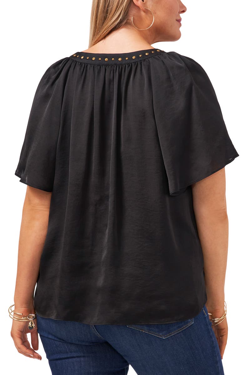 Vince Camuto Stud Satin Blouse, Alternate, color,