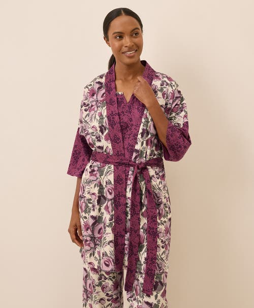 Pact Organic Staycation Short Robe In Burgundy