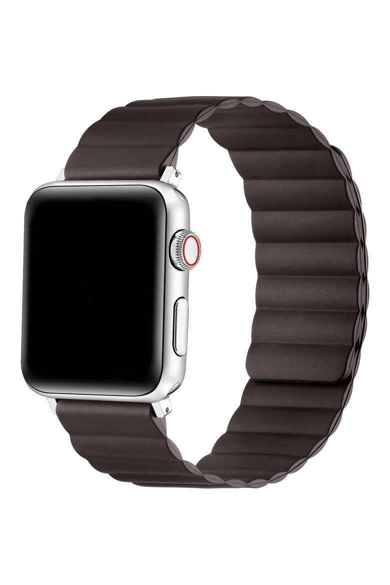 Silicone Apple Watch® Watchband, Alternate, color, DARK COFFEE