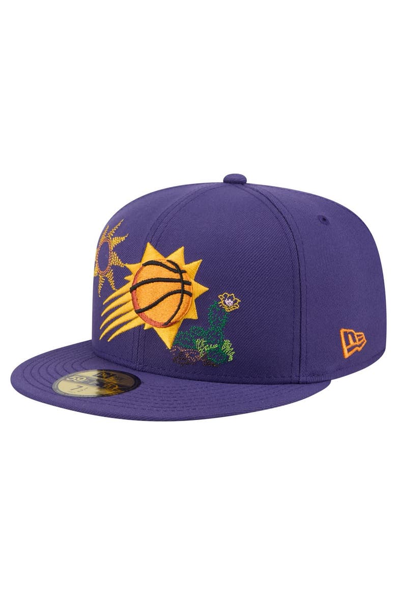 Men's New Era Purple Phoenix Suns State Stitch 59FIFTY Fitted Hat, Main, color, Purple