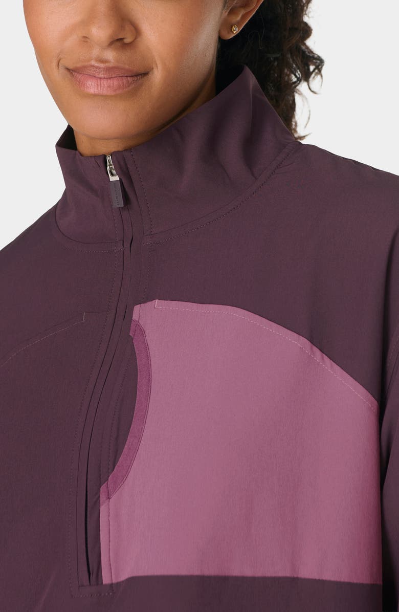 Sweaty Betty Half-Zip Pullover, Alternate, color, Neptune Purple Argyle Purple
