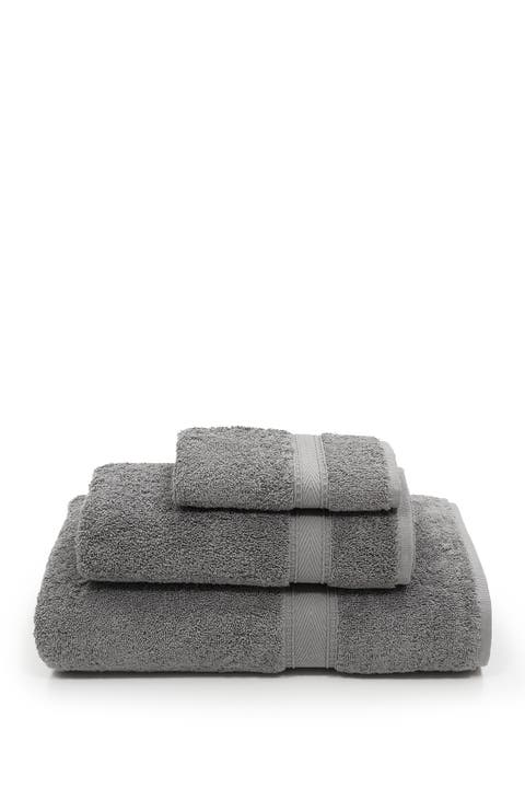 Sinemis Terry 3-Piece Towel Set - Dark Grey