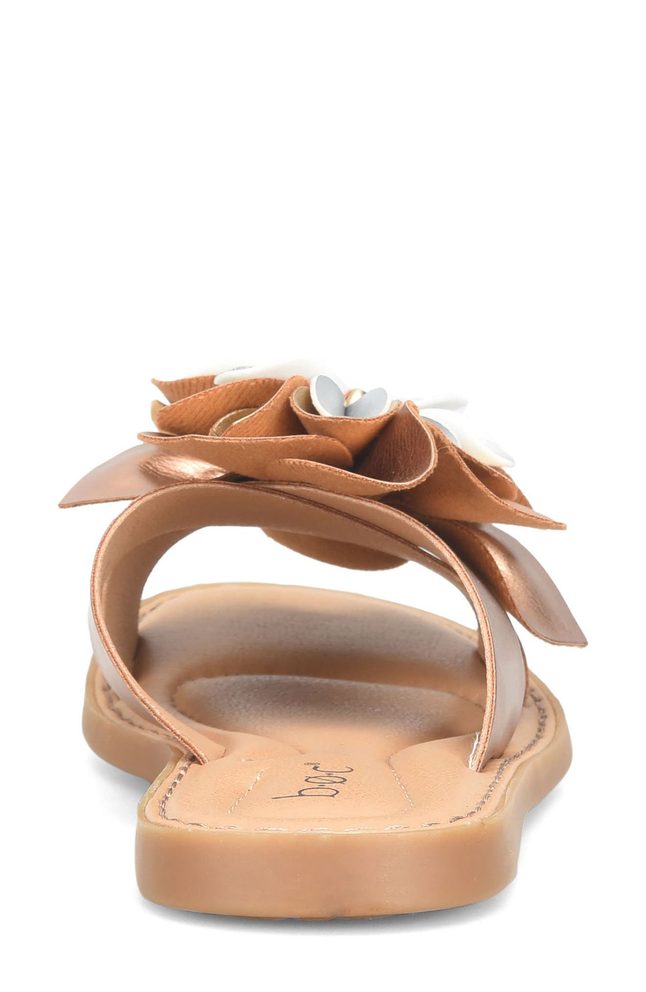 B O C BY BØRN Kasia Flower Slide Sandal, Alternate, color, Rose Gold Combo