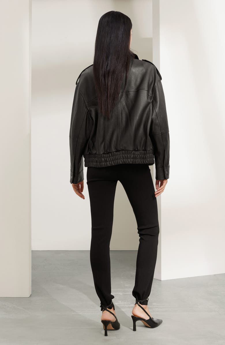 & Other Stories Leather Jacket, Alternate, color, 