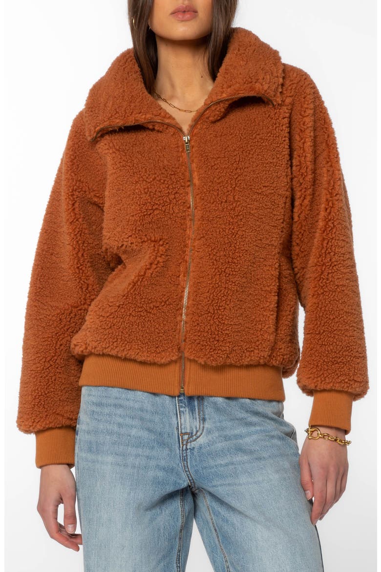 Brady High-Pile Fleece Bomber Jacket, Main, color, TOFFEE