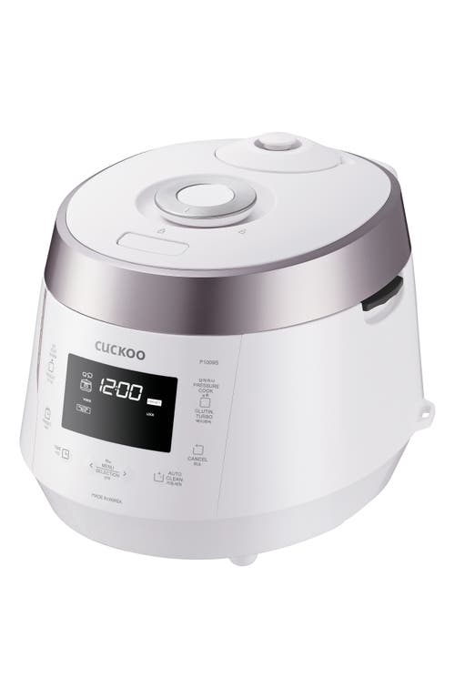 Cuckoo 10-cup Heating Pressure Rice Cooker In White