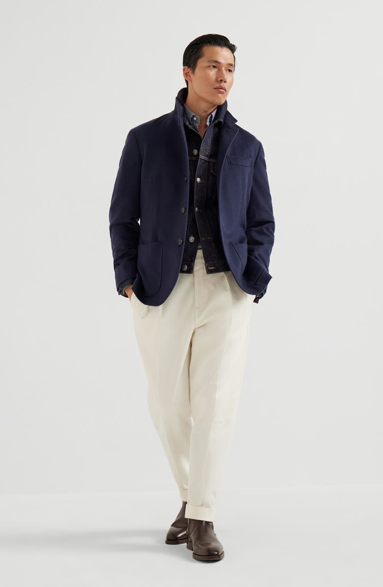 Brunello Cucinelli Button-down collar shirt, Alternate, color, Blue