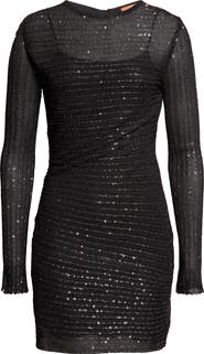 Missoni Sequin Metallic Long Sleeve Minidress