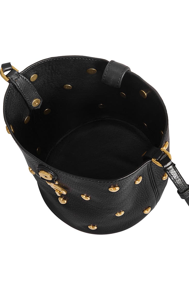Rebecca Minkoff Small Heart Studded Leather Bucket Bag, Alternate, color,
