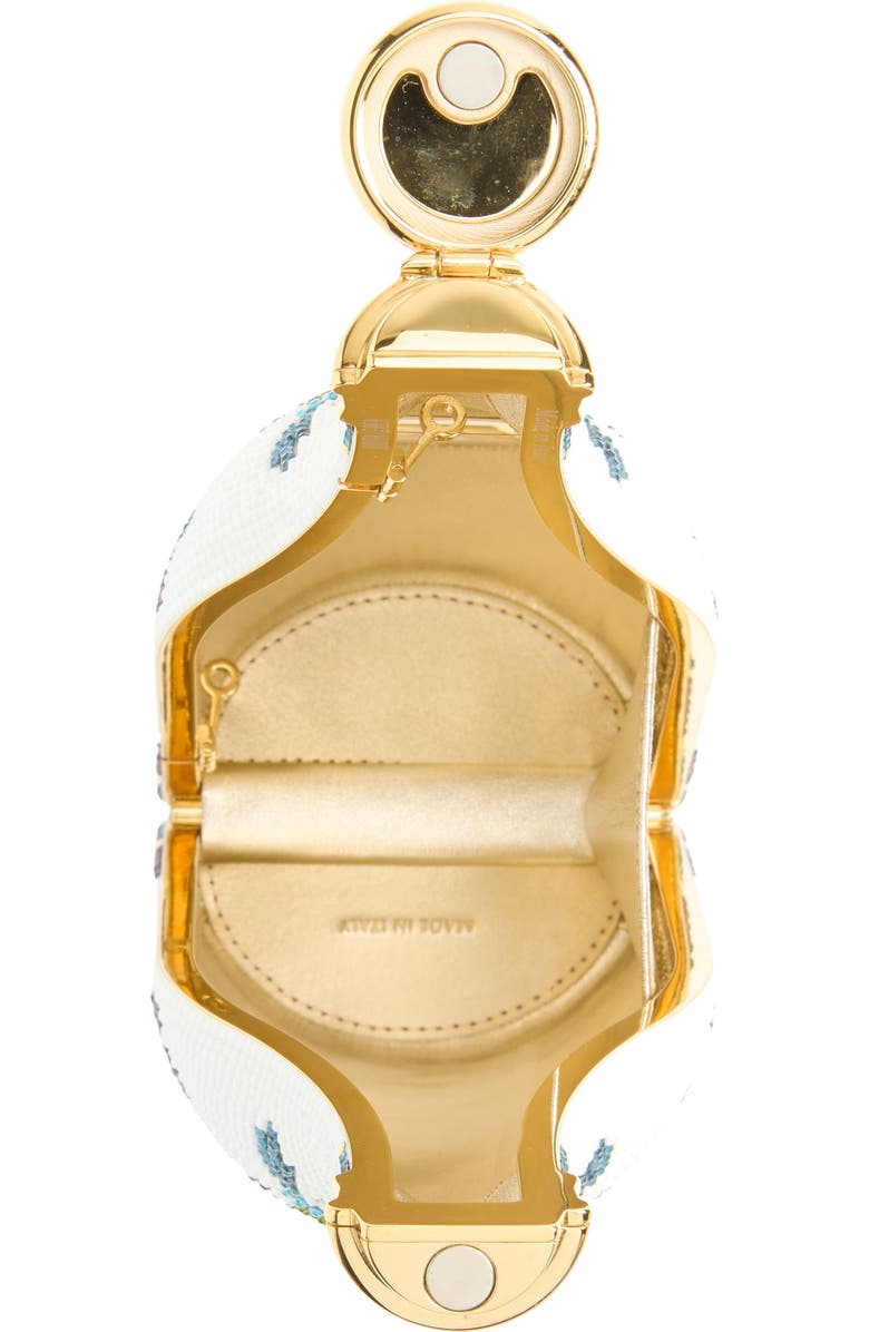 JUDITH LEIBER COUTURE Crystal Bottle Handbag, Alternate, color, Champagne Chalk Multi