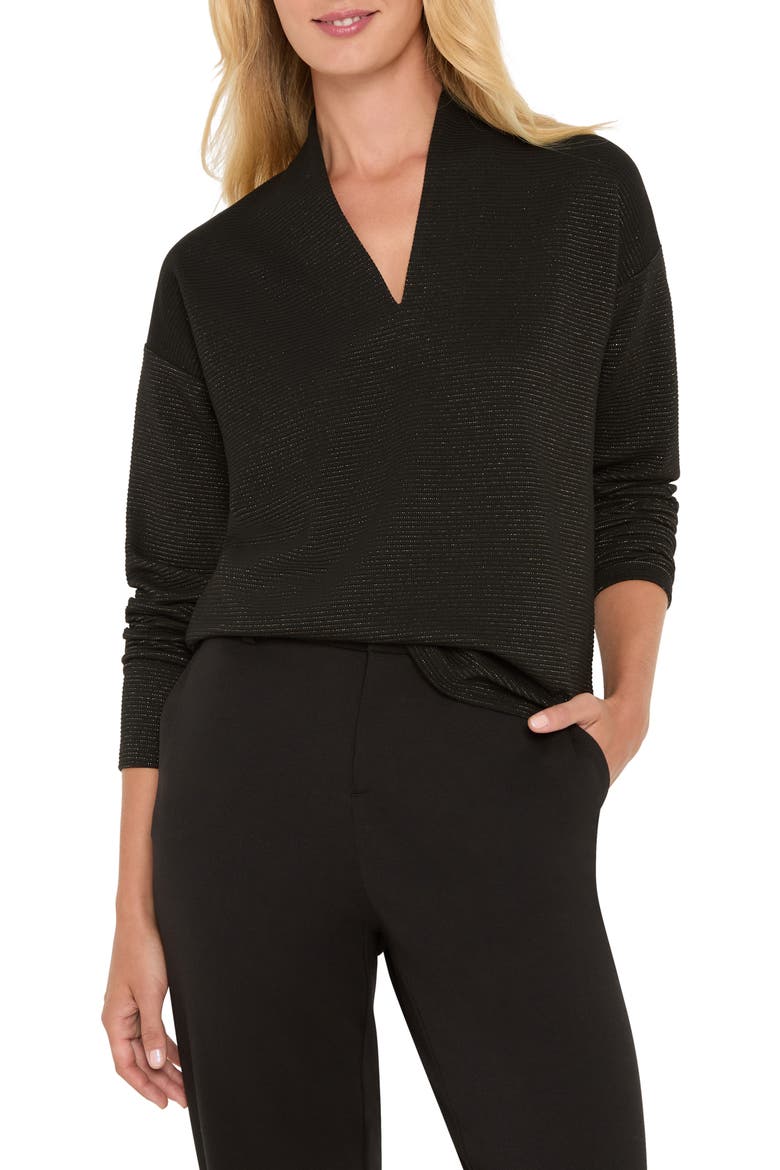 Sparkle Stripe Everyday Top, Main, color, BLACK MIX