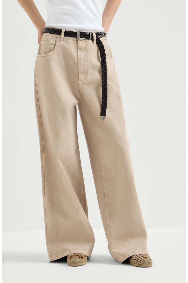 Relaxed trousers, Main, color, Beige