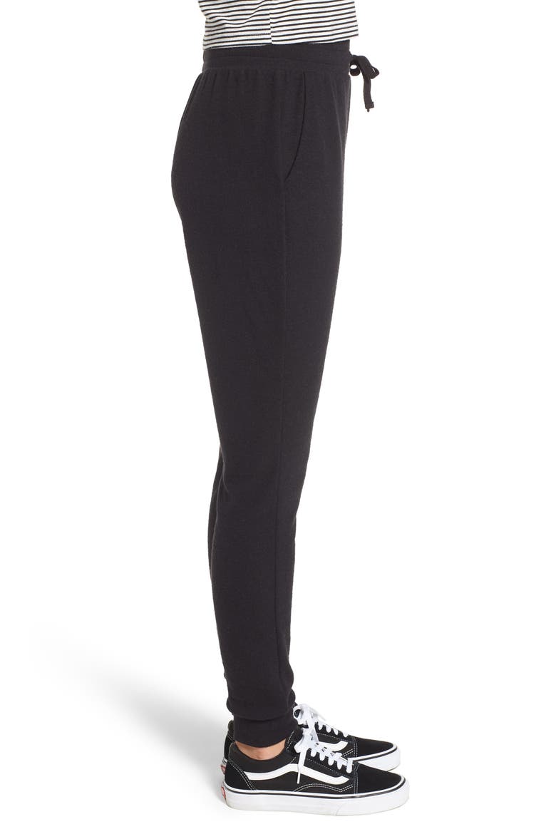High Rise Drawstring Jogger Pants, Alternate, color, BLACK ROCK