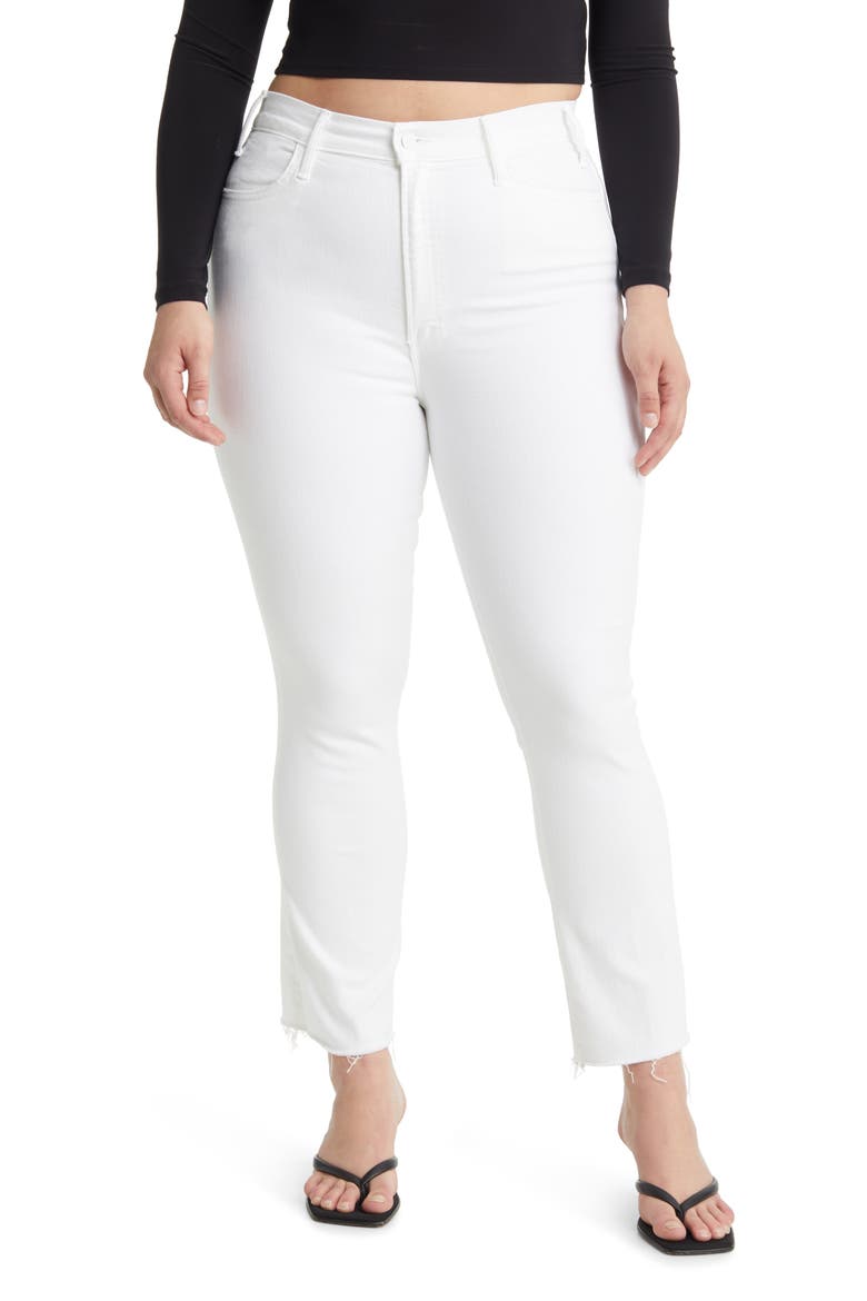 The Hustler High Waist Fray Hem Ankle Bootcut Jeans, Alternate, color, FAIREST OF THEM ALL