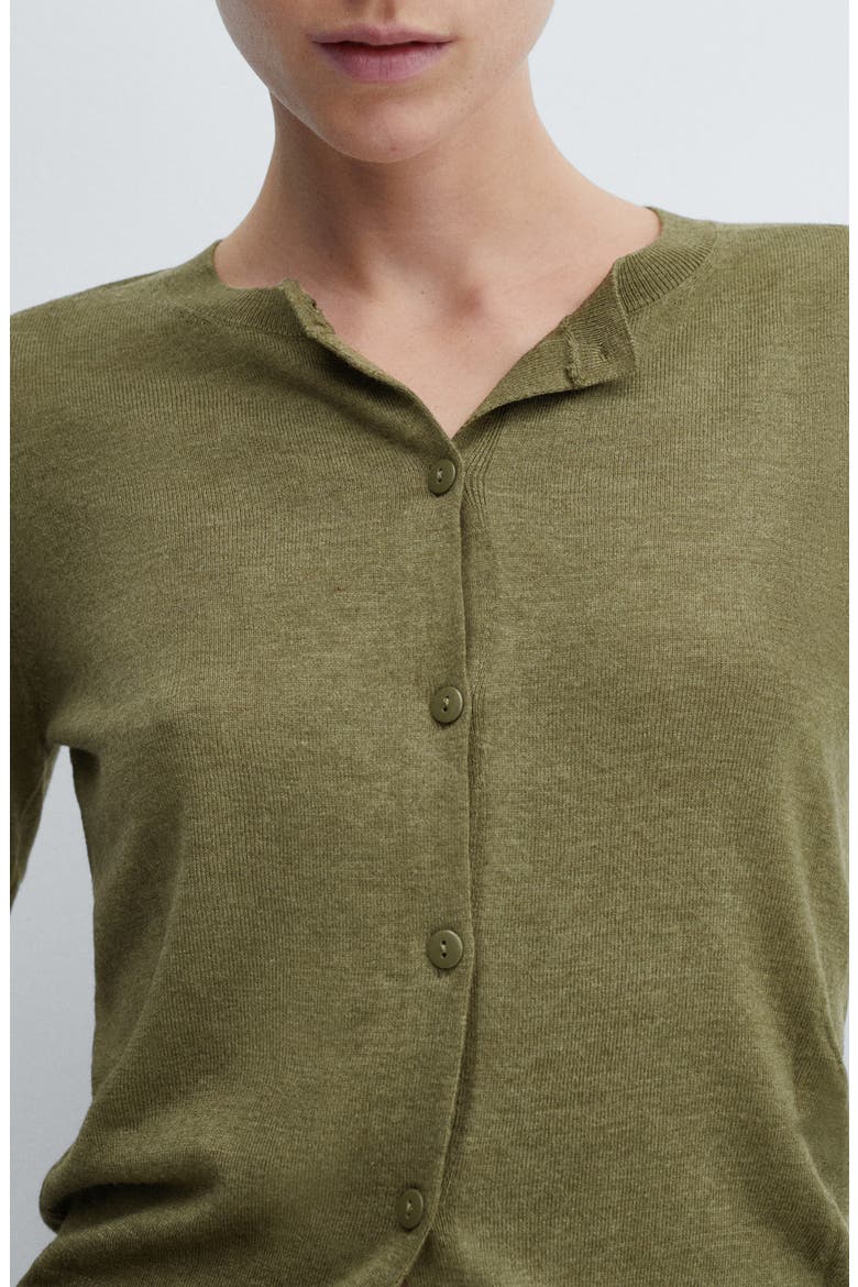Button-Up Cardigan, Alternate, color, KHAKI GREEN
