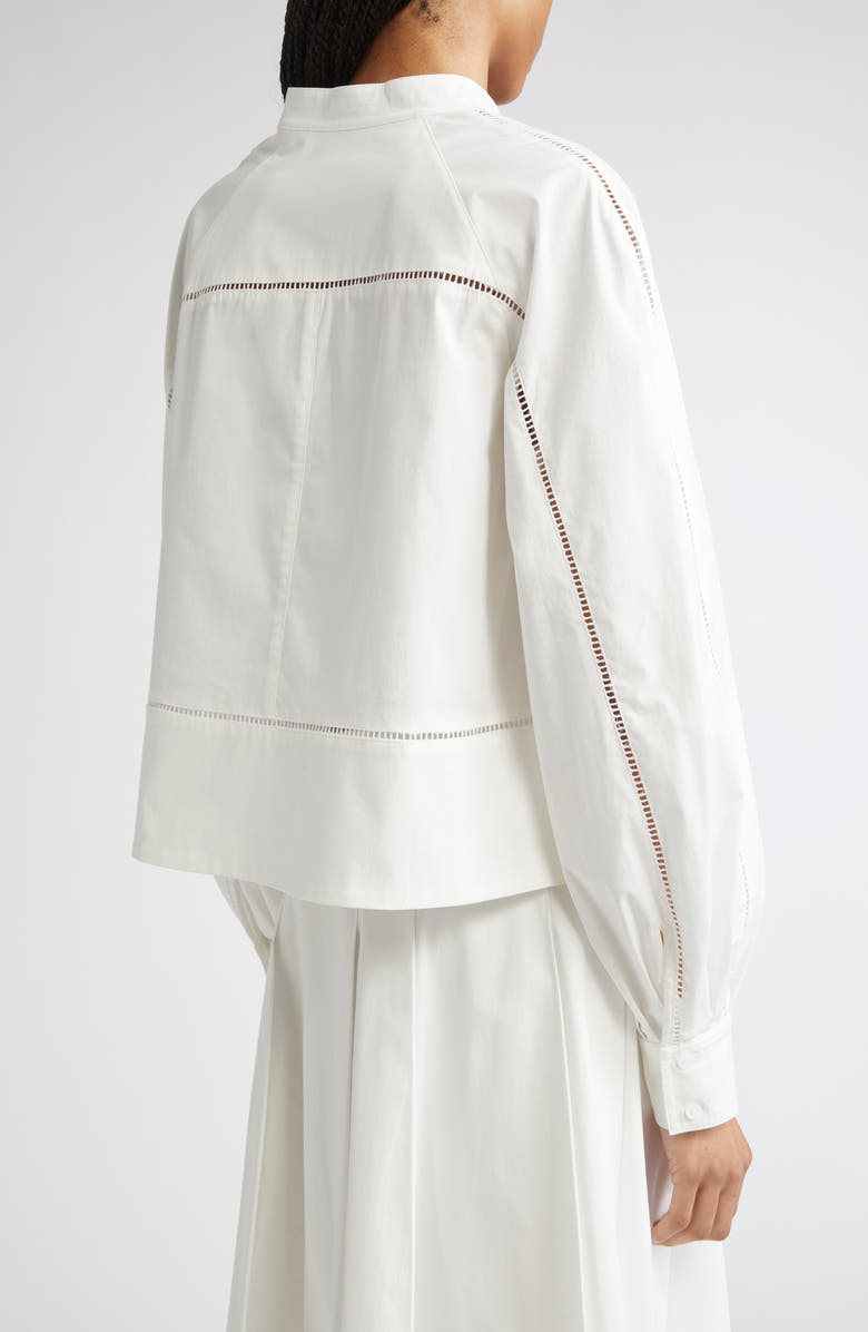 Proenza Schouler Grayson Cotton Stretch Poplin Top, Alternate, color, White