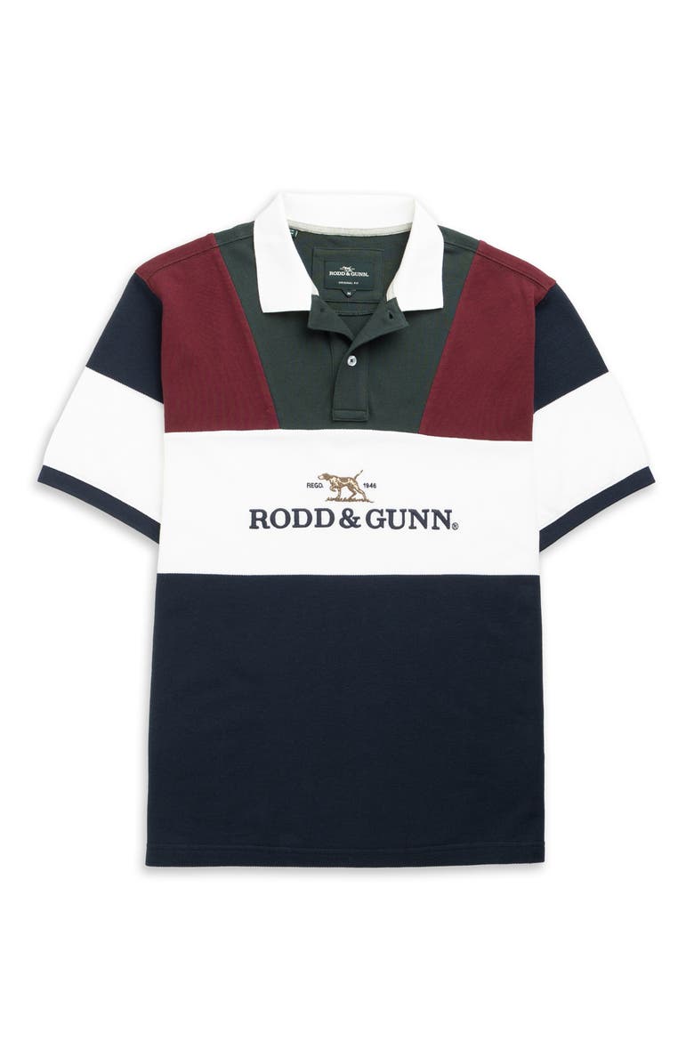 Heathridge Original Fit Colorblock Cotton Piqué Polo, Alternate, color, ECLIPSE