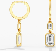 Everlee Emerald Bezel Lab Diamond Drop in 14K Gold