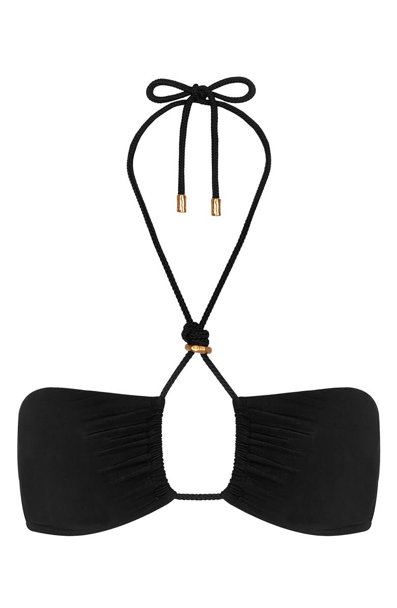 ViX Paula Hermanny Gal Isla Halter Bikini Top, Alternate, color, Black