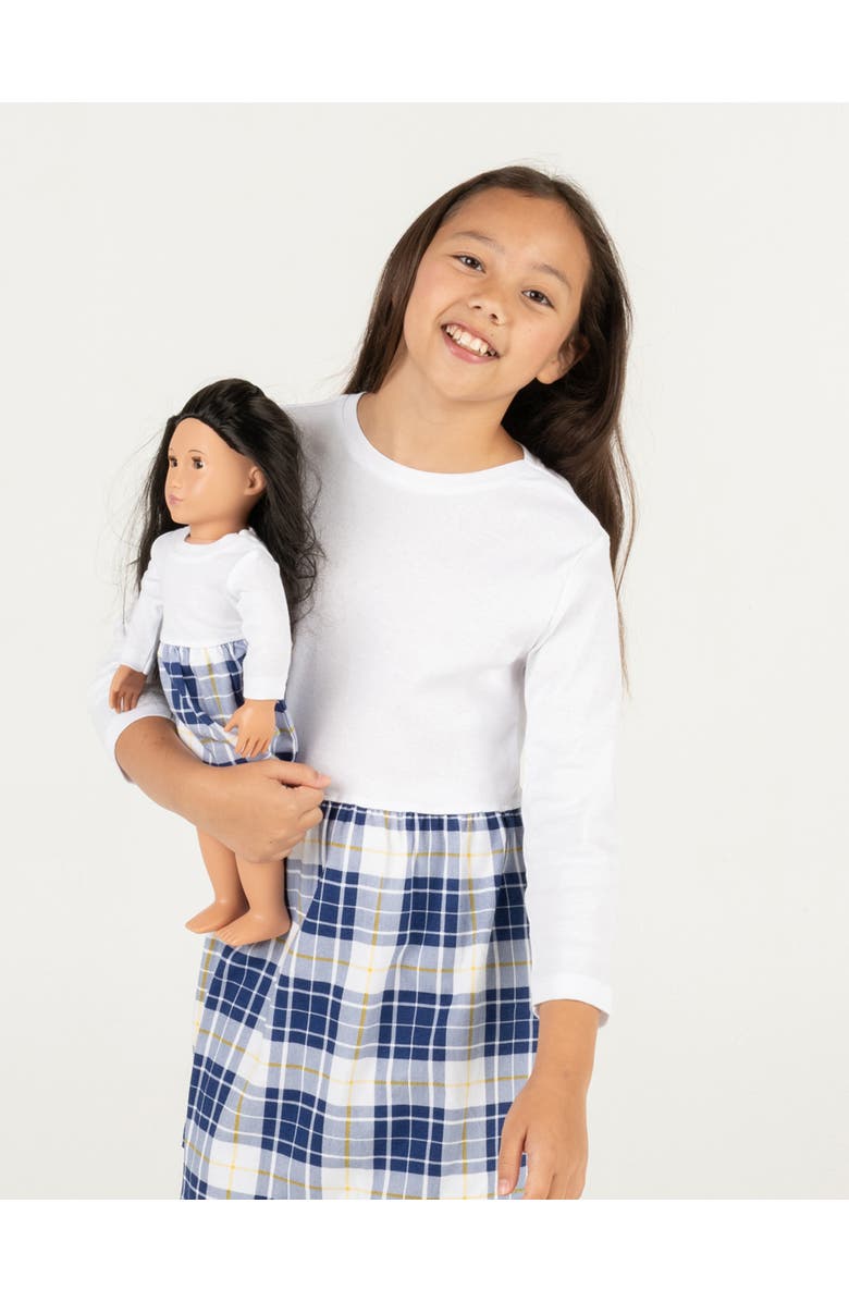 Leveret Girls Skirt Dress with Matching Doll Dress, 100% Cotton, Alternate, color, White