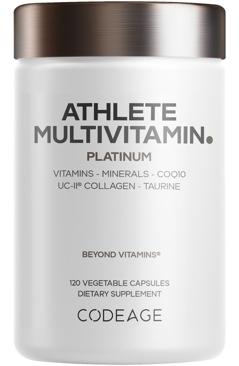 Codeage Athlete Multivitamin Platinum, Main, color, White