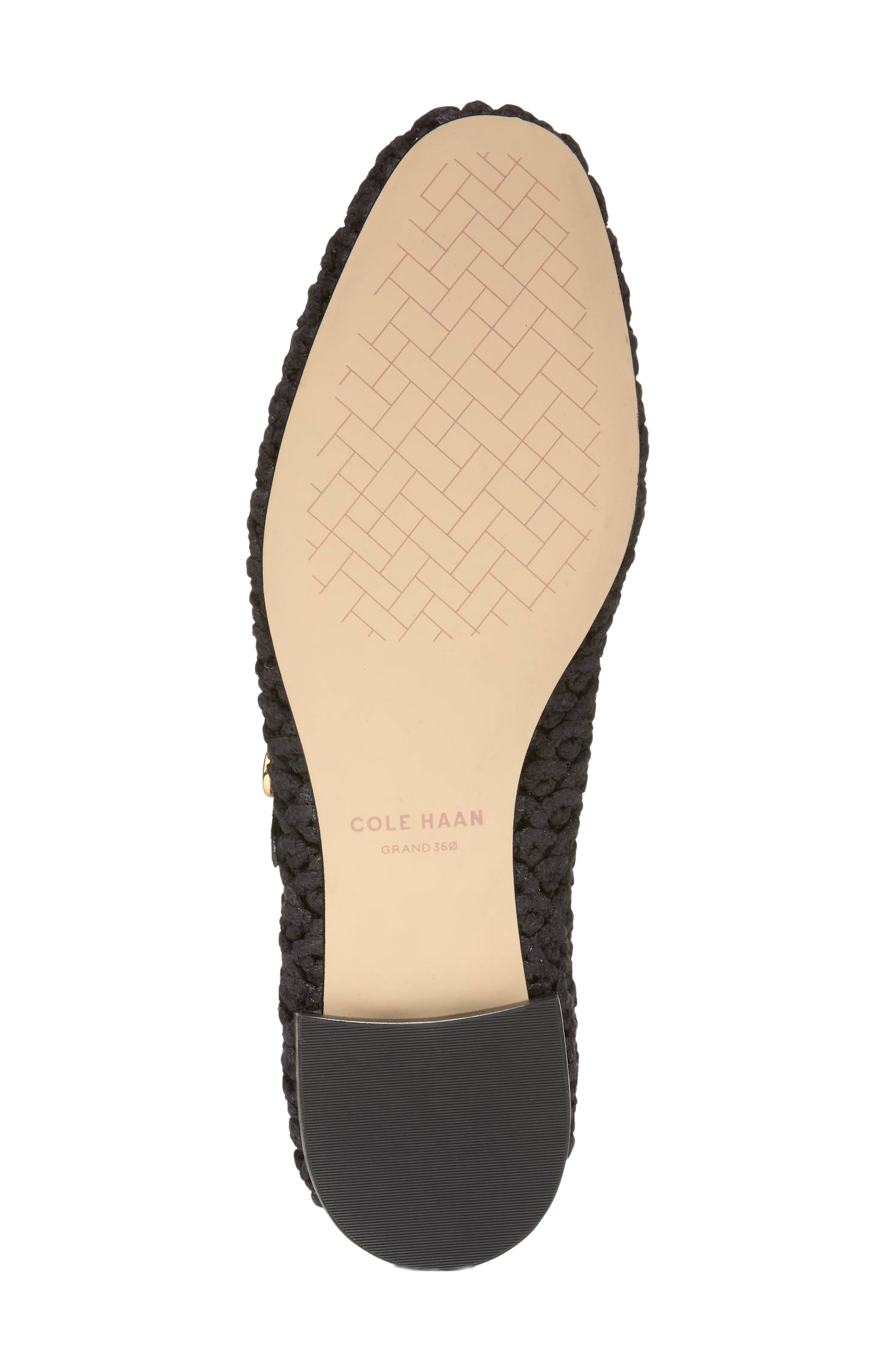 Cole Haan Harlan Woven Ballet Flats, Alternate, color, Black Woven Fabric / Leather