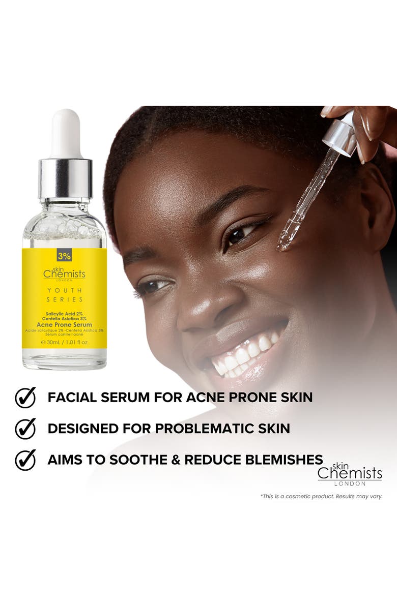 SKINCHEMISTS Salicylic Acid & Centella Asiatica Facial Serum 30ml for Acne Prone Skin, Alternate, color,