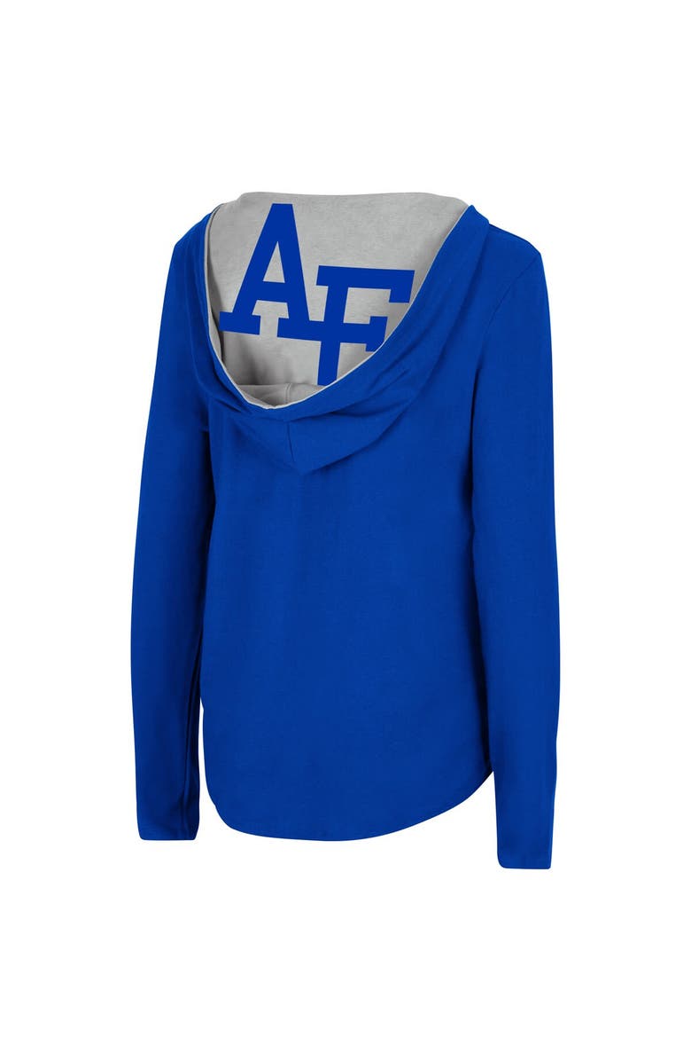 COLOSSEUM Women's Colosseum Royal Air Force Falcons Catalina Hoodie Long Sleeve T-Shirt, Alternate, color, 