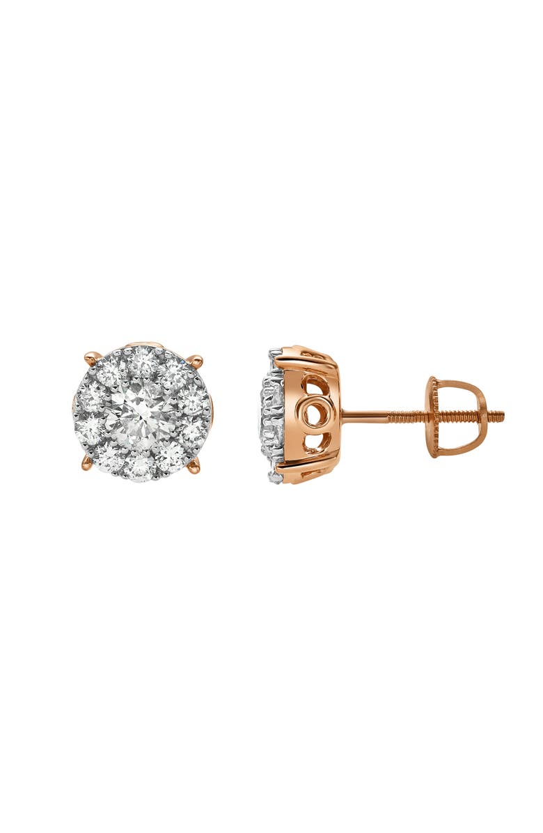 LuvMyJewelry Blazers Prime 14K Gold Diamond Stud Earrings - 1.11ct., Alternate, color, 14K Rose Gold